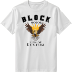 T-Shirt BLOCKMOTOR EAGLE Blanc