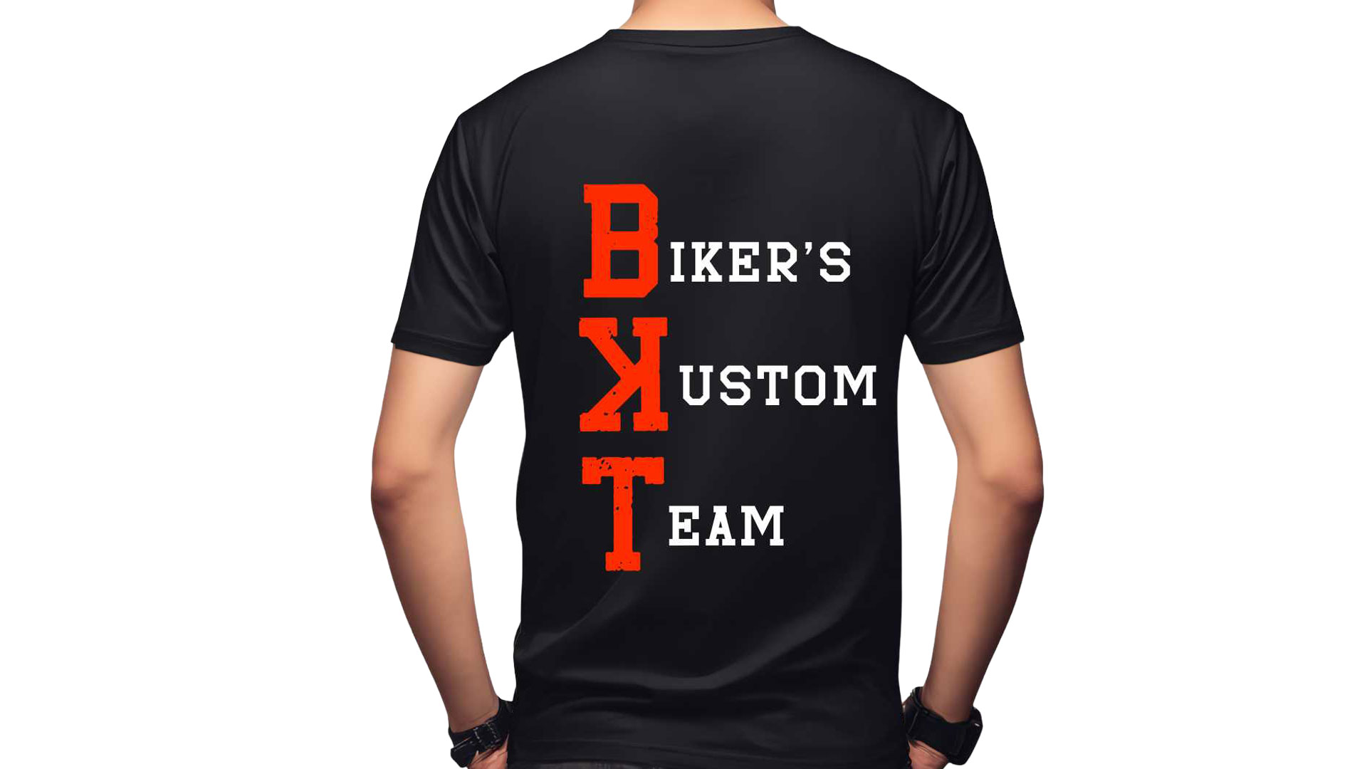 tshirt Bikers Kustom Team T-Shirt BKT Noir – Image 1