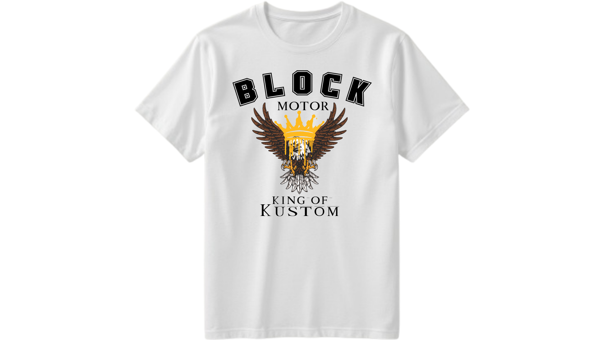 EAGLE OF BLOCKMOTOR T-Shirt BLOCKMOTOR EAGLE Blanc – Image 1